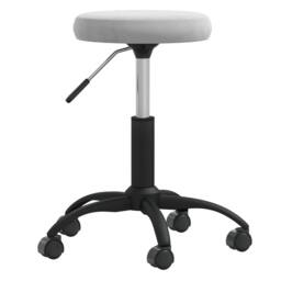 Berkfield Home Office Swivel Chair Light Grey Velvet - thumbnail 2