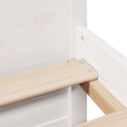 Berkfield Home Bookcase Bed without Mattress White 140x200cm Solid Wood Pine - Size: 140x200 cm - thumbnail 9