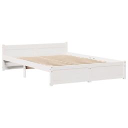 Berkfield Home Bookcase Bed without Mattress White 140x200cm Solid Wood Pine - Size: 140x200 cm - thumbnail 8