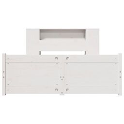 Berkfield Home Bookcase Bed without Mattress White 140x200cm Solid Wood Pine - Size: 140x200 cm - thumbnail 4