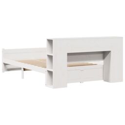 Berkfield Home Bookcase Bed without Mattress White 140x200cm Solid Wood Pine - Size: 140x200 cm - thumbnail 6