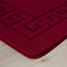 Smart Living Plain Heavy Duty Machine Washable Hallway Kitchen Non Slip Door Mat in Red - Size: 40 cm x 60 cm - thumbnail 3