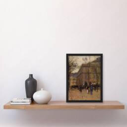 Artery8 Frank Edwin Scott Odeon Theatre Paris Street View Framed Art Print in Brown - Size: A4 - thumbnail 4