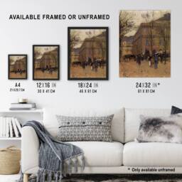 Artery8 Frank Edwin Scott Odeon Theatre Paris Street View Framed Art Print in Brown - Size: A4 - thumbnail 3