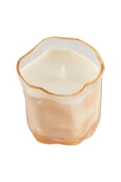 SHEONLY Lime & Citrus Soy Wax Scented Candle in Irregular Curved Glass Cup in Orange - thumbnail 3