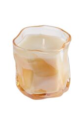 SHEONLY Lime & Citrus Soy Wax Scented Candle in Irregular Curved Glass Cup in Orange - thumbnail 2