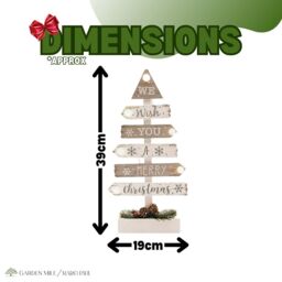 Marco Paul Wooden Christmas Tree with 6 LED Lights - Christmas Tree Decorations in White - thumbnail 2