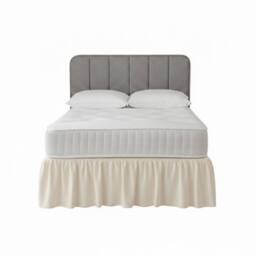 Snug City Base Valance Polycotton Sheet for Divan Beds Easy Care Bed Base Cover in Cream - Size: Super King - thumbnail 2