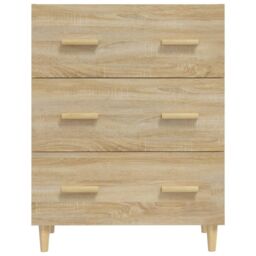 Berkfield Home Sideboard Sonoma Oak 70x34x90 cm Engineered Wood in Brown - Size: 70 x 34 x 90 cm - thumbnail 3