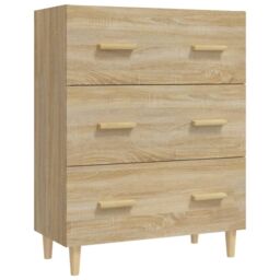 Berkfield Home Sideboard Sonoma Oak 70x34x90 cm Engineered Wood in Brown - Size: 70 x 34 x 90 cm - thumbnail 2