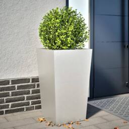 Berkfield Home Garden Planter 45x45x75 cm Stainless Steel in Light Grey - Size: 45 x 45 x 75 cm - thumbnail 2