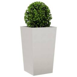 Berkfield Home Garden Planter 45x45x75 cm Stainless Steel in Light Grey - Size: 45 x 45 x 75 cm - thumbnail 3