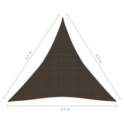 Berkfield Home Sunshade Sail 160 g/m ² Brown 4.5x4.5x4.5 m HDPE - thumbnail 6