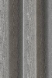 Enhanced Living 'Chester' Grey Herringbone Jacquard Eyelet Blackout Curtains Pair - Size: 117 cm width x 137 cm drop - thumbnail 3