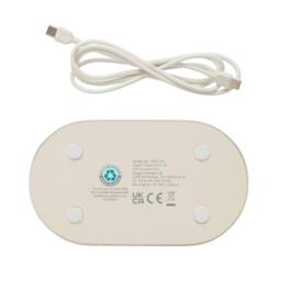 XD Design Plastic Digital Alarm Clock (EU Plug) in Beige - thumbnail 4
