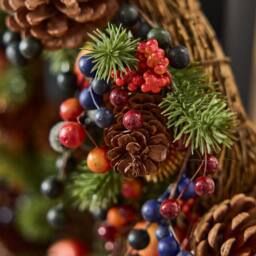 Dibor 40cm Harvest Fruits Xmas Decor Front Door Wreath Christmas Wreath - thumbnail 5