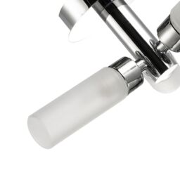 Happy Homewares Modern Chrome IP44 Rated Bathroom Ceiling Light with Tubular Glass Shades in Silver - thumbnail 3