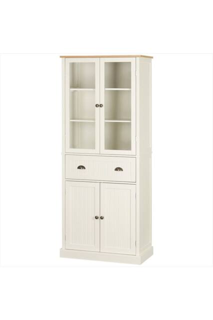ERGOVEXA Multi-Storage Farmhouse Kitchen Cabinet, Cream - image 1