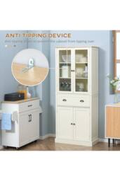 ERGOVEXA Multi-Storage Farmhouse Kitchen Cabinet, Cream - thumbnail 3