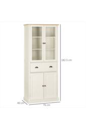 ERGOVEXA Multi-Storage Farmhouse Kitchen Cabinet, Cream - thumbnail 2