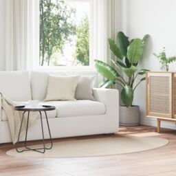 "Berkfield Home Rug ""HUARTE"" Short Pile Soft & Washable Beige 100x200 cm - Size: Medium" - thumbnail 1