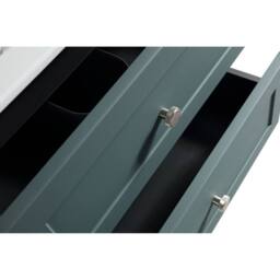 Bathroom Kingdom Bakewell Smoked Sage Wall Hung Basin Drawer Vanity 600mm in Teal - thumbnail 2