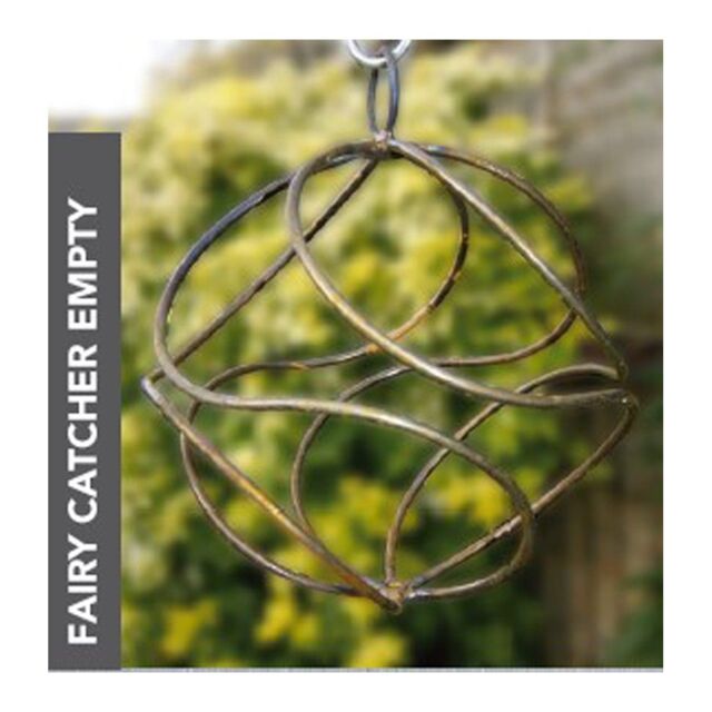 Poppyforge Fairy Catcher Empty Silver - Hanging Ornament - Solid Steel - Black - image 1