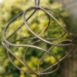 Poppyforge Fairy Catcher Empty Silver - Hanging Ornament - Solid Steel - Black - thumbnail 2