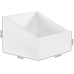 "Nordara White Modern Vinyl Record Storage Box LP Holder for 12"" Records" - thumbnail 2