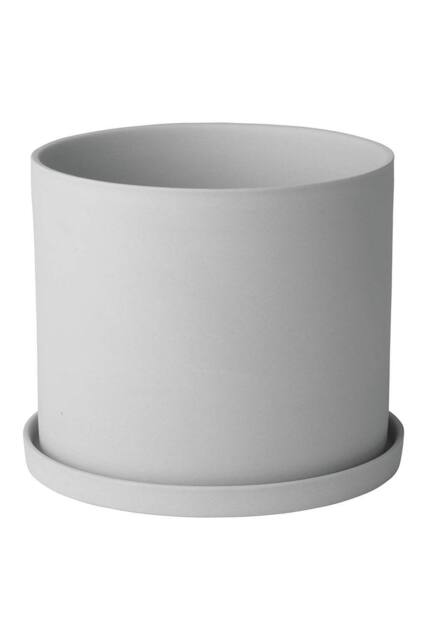 Blomus Nona Porcelain Herb Pot Small - Micro Chip in Grey - image 1
