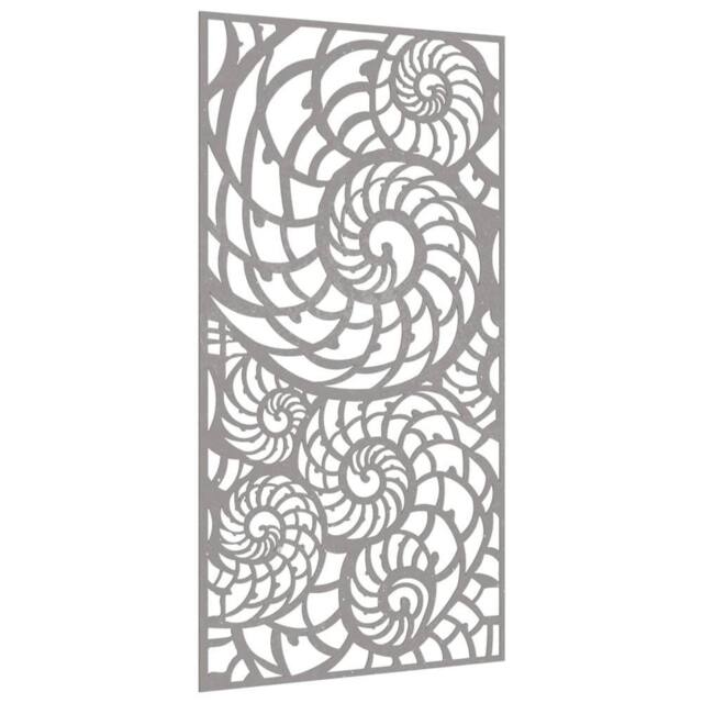Berkfield Home Garden Wall Decoration 105x55 cm Corten Steel Shell Design in Brown - image 1