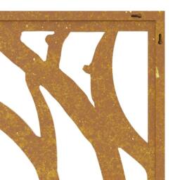 Berkfield Home Garden Wall Decoration 105x55 cm Corten Steel Shell Design in Brown - thumbnail 7