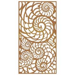 Berkfield Home Garden Wall Decoration 105x55 cm Corten Steel Shell Design in Brown - thumbnail 4