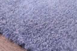 The Linen Consultancy TLC 5 Star Hotel Concept Tipped Luxury Faux Fur Blue Rug - Size: 80 cm x 150 cm - thumbnail 3