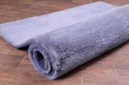 The Linen Consultancy TLC 5 Star Hotel Concept Tipped Luxury Faux Fur Blue Rug - Size: 80 cm x 150 cm - thumbnail 2