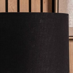 Ruma Black Self Lined Linen Drum Lamp Shade for Table Lamps & Floor Lamps - Size: 10 inches - thumbnail 2