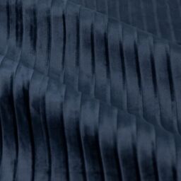 Paoletti Corinthian Velvet Room Darkening Eyelet Curtain Pair in Dark Blue - Size: 168 cm width x 137 cm drop - thumbnail 6