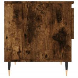 Berkfield Home Coffee Tables 2 pcs Smoked Oak 50x46x50 cm Engineered Wood in Brown - Size: 50 x 46 x 50 cm - thumbnail 8