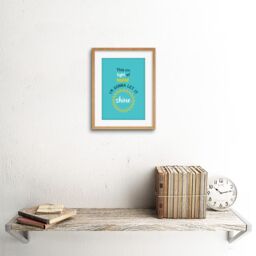 "Artery8 Wall Art Print Kids Little Light of Mine Shine Framed in Beige - Size: W7"" x H9""" - thumbnail 2