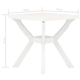 Berkfield Home Bistro Table White 70x70x72 cm Plastic - Size: 70 x 70 x 72 cm - thumbnail 5
