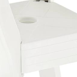 Berkfield Home Bistro Table White 70x70x72 cm Plastic - Size: 70 x 70 x 72 cm - thumbnail 3
