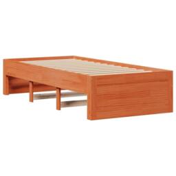 Berkfield Home Bed Frame Frame w/Drawers Wax Brown 75x190 cm Small Single Solid… - thumbnail 7