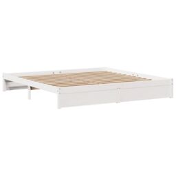 Berkfield Home Bed Frame with Headboard without Mattress White 180x200 cm Super King - thumbnail 5