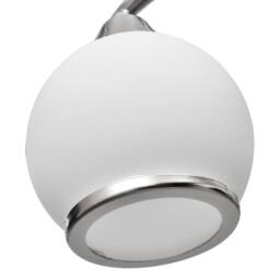 Berkfield Home Ceiling Lamp with Glass Shades on Waving Rail for 5 E14 Bulb in White - thumbnail 4