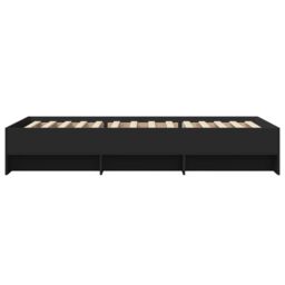 Berkfield Home Bed Frame without Mattress Black 100x200 cm Engineered Wood - thumbnail 6