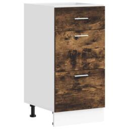Berkfield Home Bottom Cabinet Smoked Oak 40x46x81.5 cm Engineered Wood in Brown - thumbnail 2