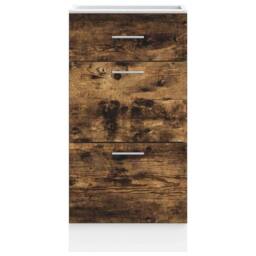 Berkfield Home Bottom Cabinet Smoked Oak 40x46x81.5 cm Engineered Wood in Brown - thumbnail 4