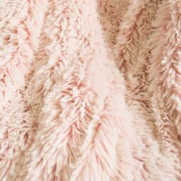 OHS Marl Fluffy Fleece Throw Super Soft Decorative Blanket in Baby Pink - Size: 125 cm x 150 cm - thumbnail 3