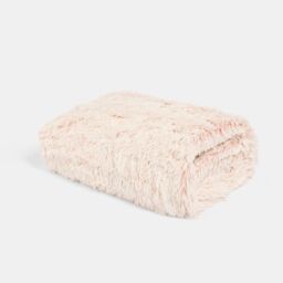 OHS Marl Fluffy Fleece Throw Super Soft Decorative Blanket in Baby Pink - Size: 125 cm x 150 cm - thumbnail 4