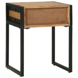 Berkfield Home Bedside Cabinet 40x35x50 cm Solid Wood Acacia in Brown - Size: 40 x 35 x 50 cm - thumbnail 6